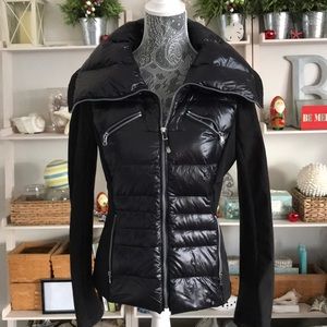 Gorgeous Halifax Traders Mixed Media Jacket Black Size S Like New!